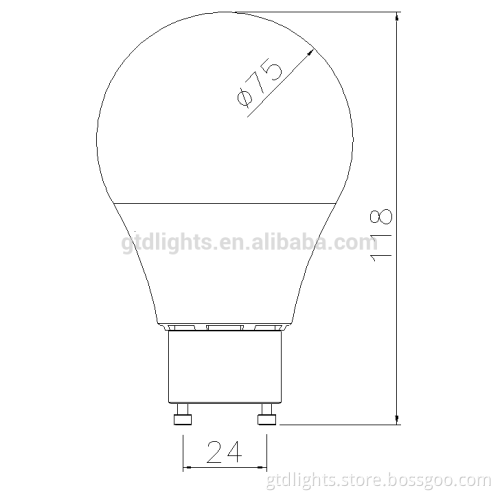 New Plastic cover and Aluminum Lamp Body Material 12W 1000LM gu24 led bulb